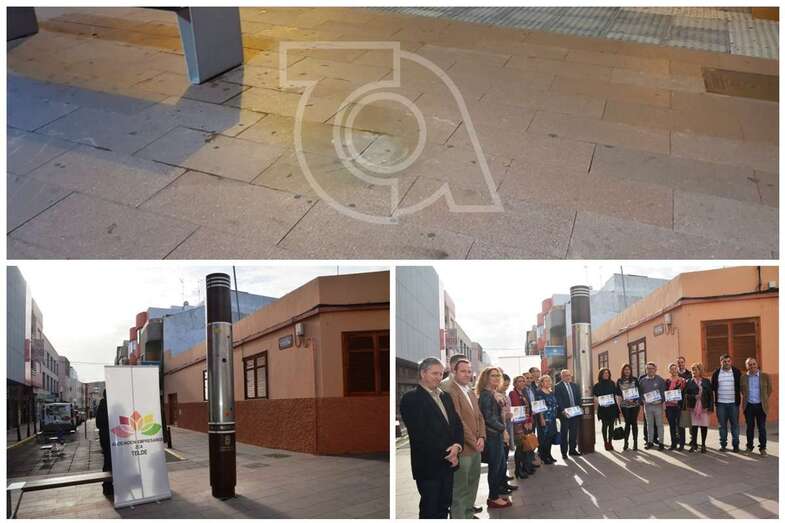 Lugar donde se encontraba el tótem tecnológico (Foto TA)